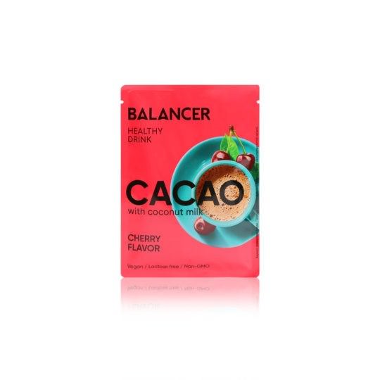 Какао Balancer на кокосовом молоке со вкусом «Вишня», 5 шт